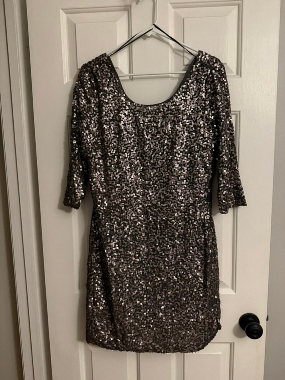 Lauren Conrad Gray Sequin Dress — Size M